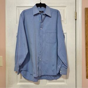 Gitman Bros. For Norman Stockton Inc. Men’s Button Down Shirt Blue Size 16/35